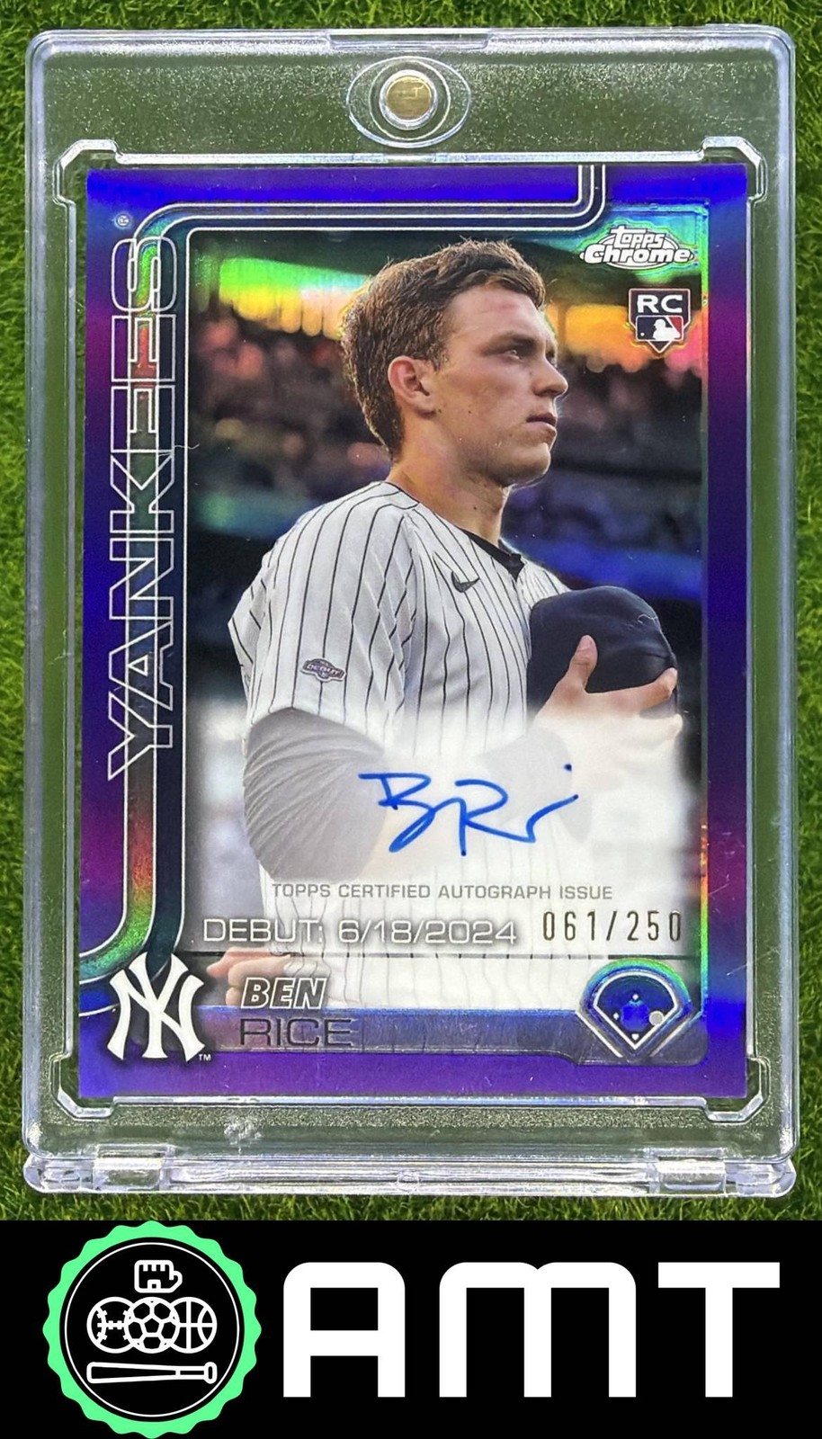 Ben Rice 2025 Topps Chrome Update #CRDA-BR Rookie Debut Autographs