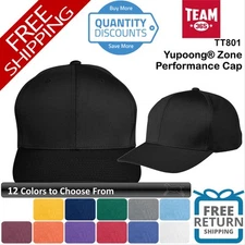 🔥 Team 365 Men Yupoong Zone Performance Cap Hat 6-panel mid-profile TT801
