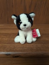 Russ Yomiko Classics Boston Terrier Plush 4" Puppy Dog Bag Clip Toy
