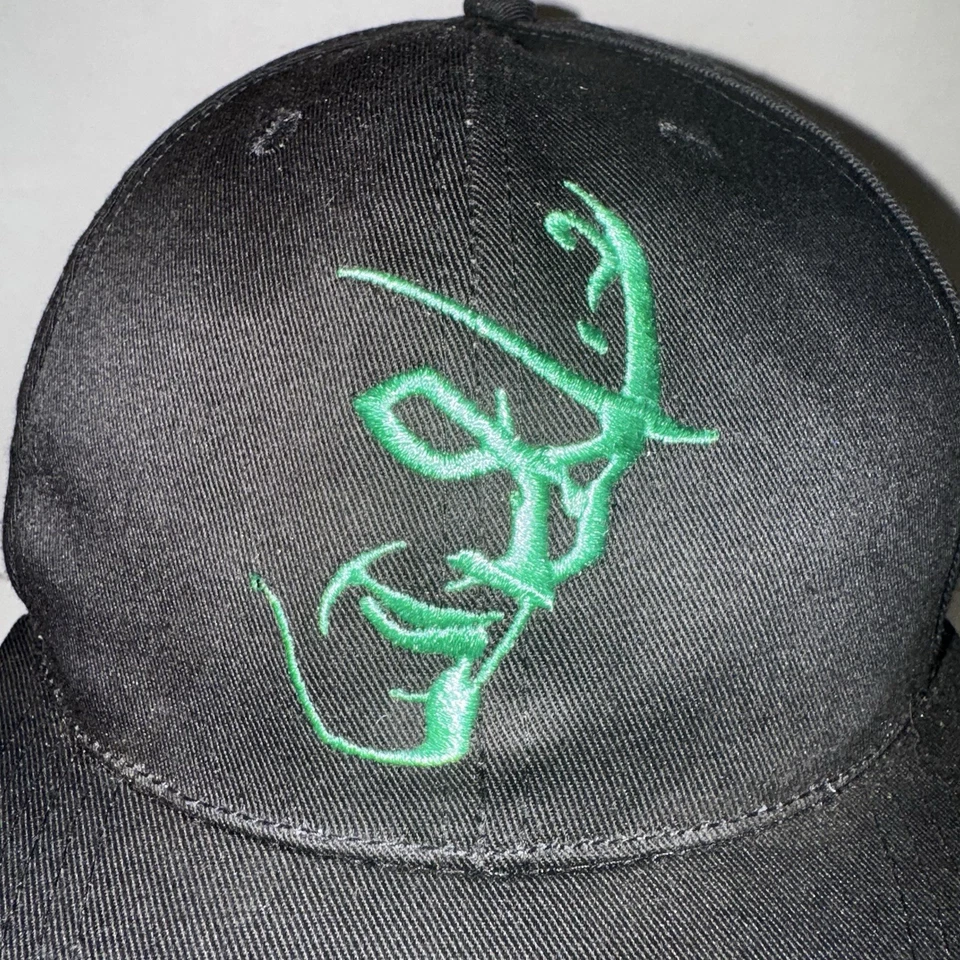 De colección 1994 Batman Forever Riddler Logo DC Comics Negro Snapback Gorra Gorra Foto 3 de 4