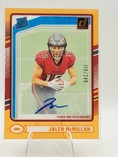 2024 Clearly Donruss Jalen McMillan Rated Rookie Orange Auto /249 Buccaneers 
