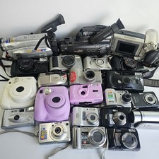   Lot of 22 Mixed Cameras Digital Film Camcorders Sony Nikon Canon JVC Untested