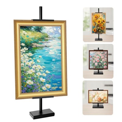 Tabletop Easel Stand, Adjustable Poster Stand for Frames up to 29'' , Black Me...