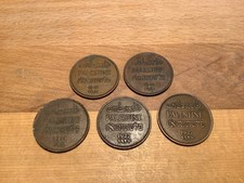 Five Palestine 2 Mils Coins dating from 1927 & 1941