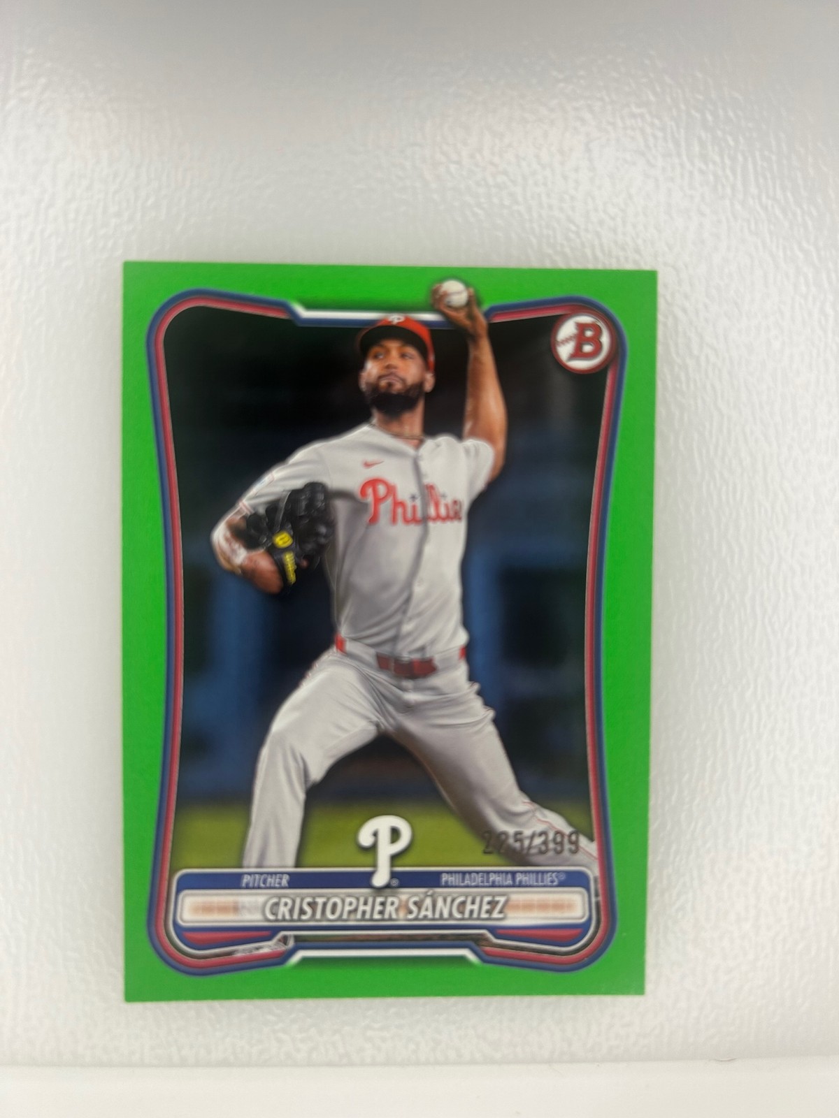 2026 Bowman #55 Cristopher Sánchez Neon Green #/399
