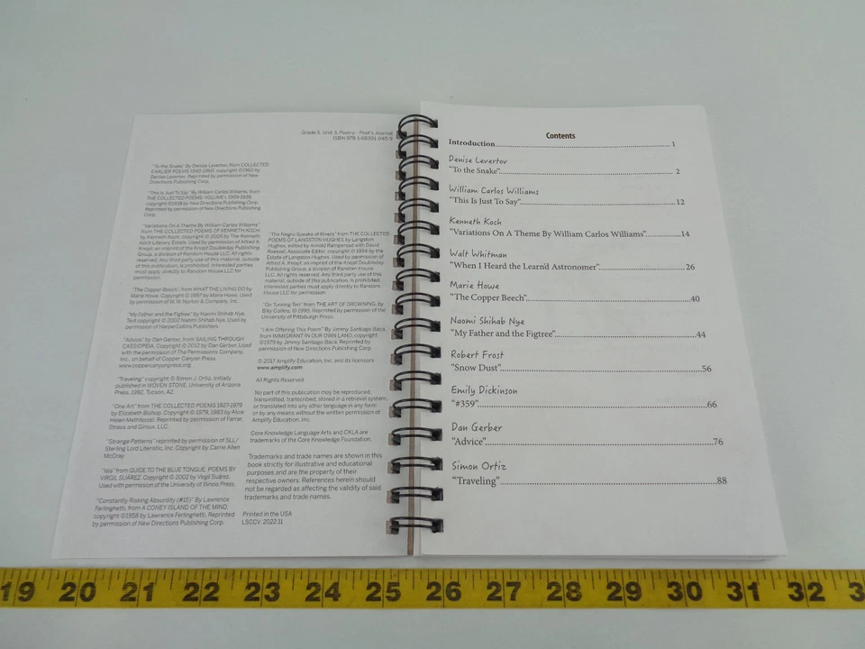 New Amplify Core Knowledge Language Arts Poet's Journal Grade 5 Unit 3 Book - Image 4 of 4