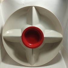 Chip And Dip Platterwith Removable Center Dip Tray.