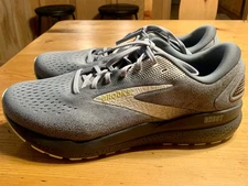 Brooks Ghost 16 Men's Size 13 EE (Wide) Primer/Grey/Lime Running Shoes