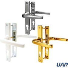 Schlosser Technik GU Ferco uPVC Lever on Backplate Door Handle Pair 180mm