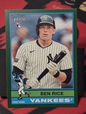 2025 Topps Heritage - High Number SP Ben Rice #406 Dark Green Border (RC)