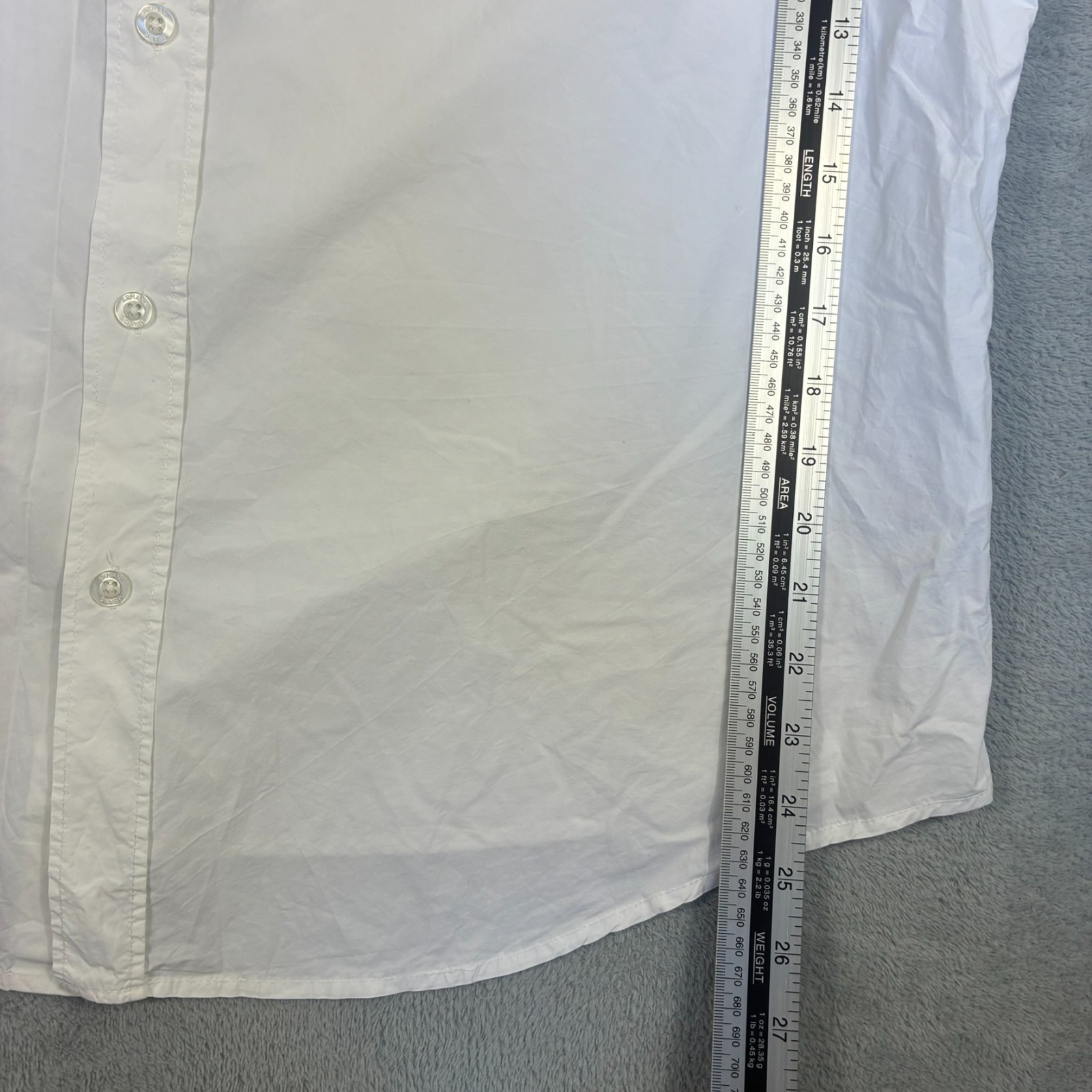 VTG Armani Jeans 2000's White Roll Sleeves Size 3XL S/S Button Up Shirt image 5