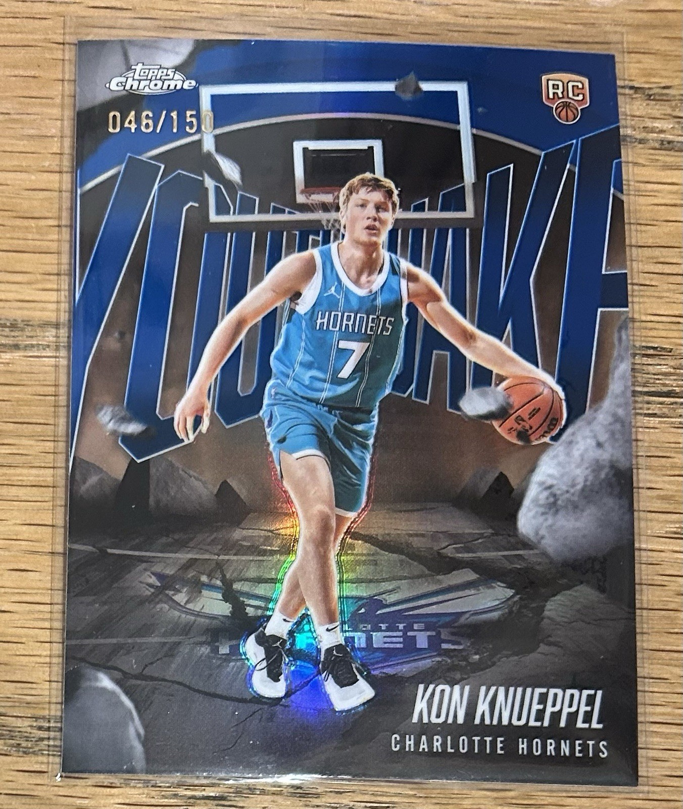 2025 Topps Chrome Kon Knueppel Youthquake Blue Refractor #ed 046/150