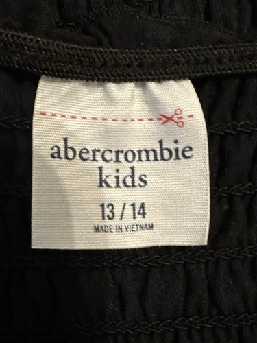 Abercrombie Kids Black Lettuce Edge Tank Top; Size 13/14 - Picture 2 of 2