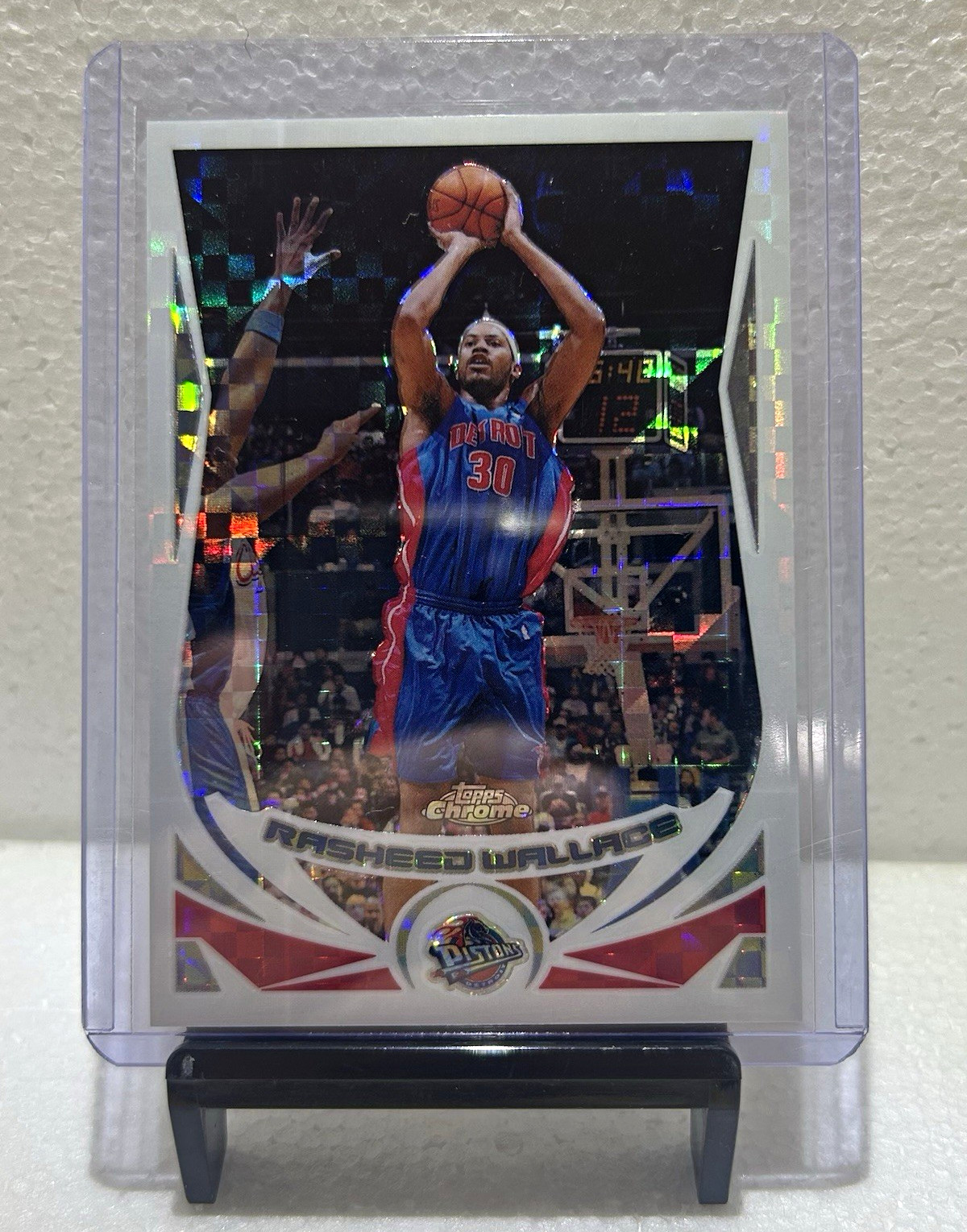 Topps Chrome 2004-05 Rasheed Wallace #33 X-Fractor Detroit Pistons
