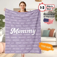 Mothers Day Birthday Gift for Mom Blanket Present Her