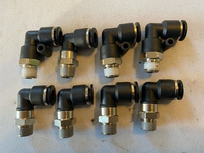 Lot of 8 Conek Male Swivel Elbow 1/4'' Tube 3/8NPT Thread PTC