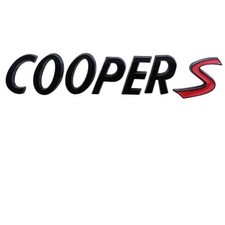 Cooper S Emblem Decal Car Numbers Letters Decal Plating Badge 3D Metal Style