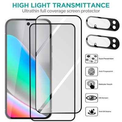 For Google Pixel 10 Pro XL 10 Pro Premium Tempered Glass Screen&Lens Protector 