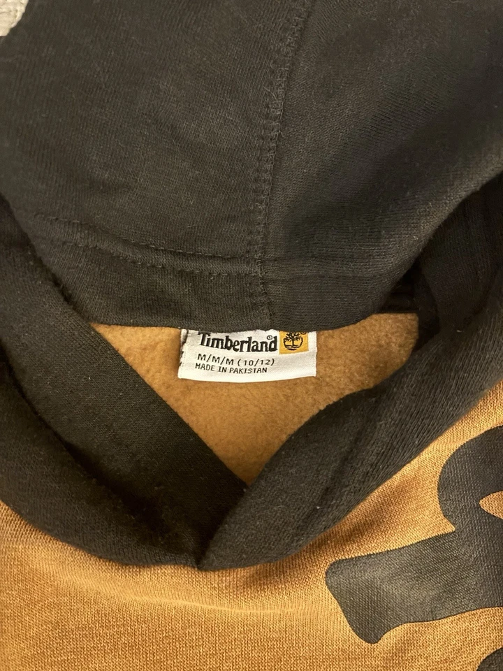 Timberland Sudadera con Capucha Marrón con Logo Negro y Capucha Juvenil M 10/12 Foto 3 de 3