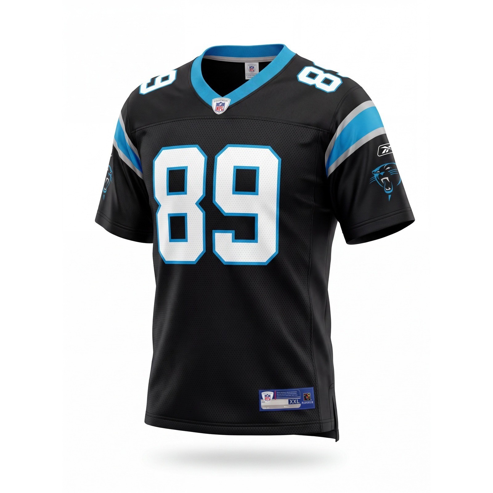 Reebok NFL Carolina Panthers Steve Smith 89 Jersey Mens XXL Black Mesh Football