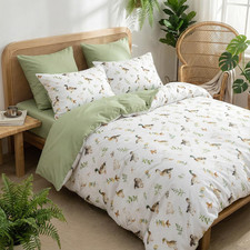 Kids Duvet Cover Full 3 Pieces Cute Duck Bedding Set for Girls Boys Rustic Botan