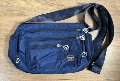Jingpin Fashion Women's Nylon Navy Blue Over The Shoulder Purse Crossbody Bag