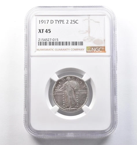 1917-D Standing Liberty Quarter Type 2 XF45 NGC *3837