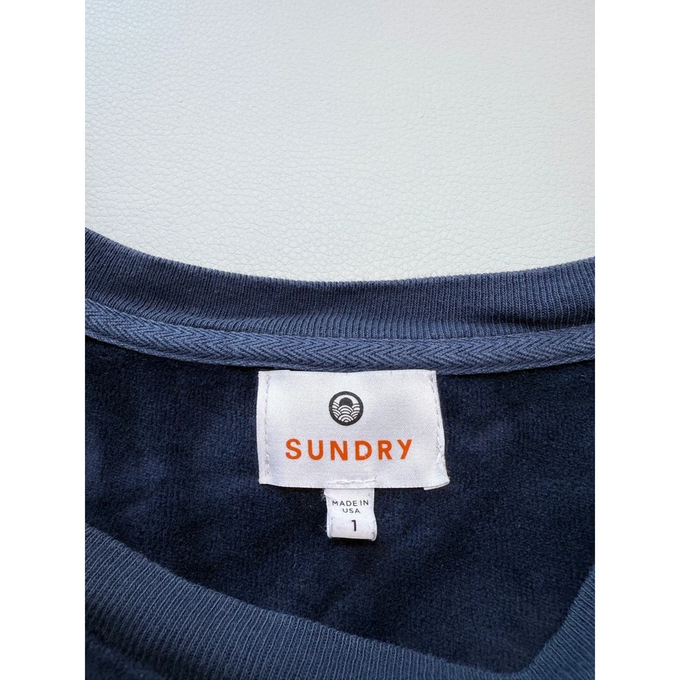 Sudadera Sundry de terciopelo azul marino para mujer talla 1 (4-6 pequeña) roja cremallera lateral Foto 4 de 4