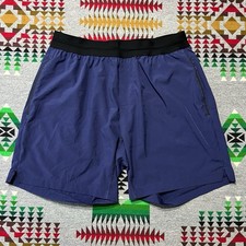 Rhone Shorts Men  s Large Blue 7  Stretch Athletic Gym Training Performance B9