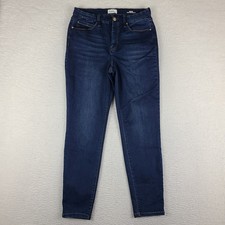 Nicole Miller Jeans Womens 12 Blue SOHO High Rise Skinny Dark Wash Denim