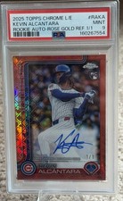 Marketplace image: 2025 Topps Chrome Logofractor Kevin Alcantara RA-KA Rose Gold 1/1 RC Auto Cubs