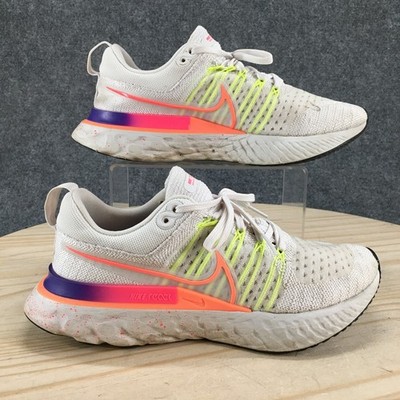 Nike Running Shoes Women 8.5 White React Infinity Run Flyknit Comfort DJ5928-001