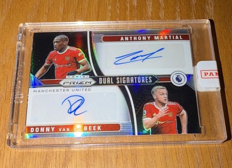 Anthony Martial Van de Beek Dual Auto Black Prizm 1/1 Manchester United 21/22