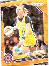 2025 Panini Prizm WNBA #132 Julie Vanloo Orange Ice Prizms