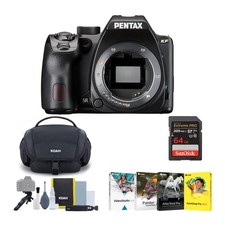 Pentax KF DSLR Camera Body Accessory Kit Software Memory Card Black 