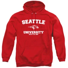 Seattle University Adult Pullover Hoodie Circle Logo, Red, S-3XL