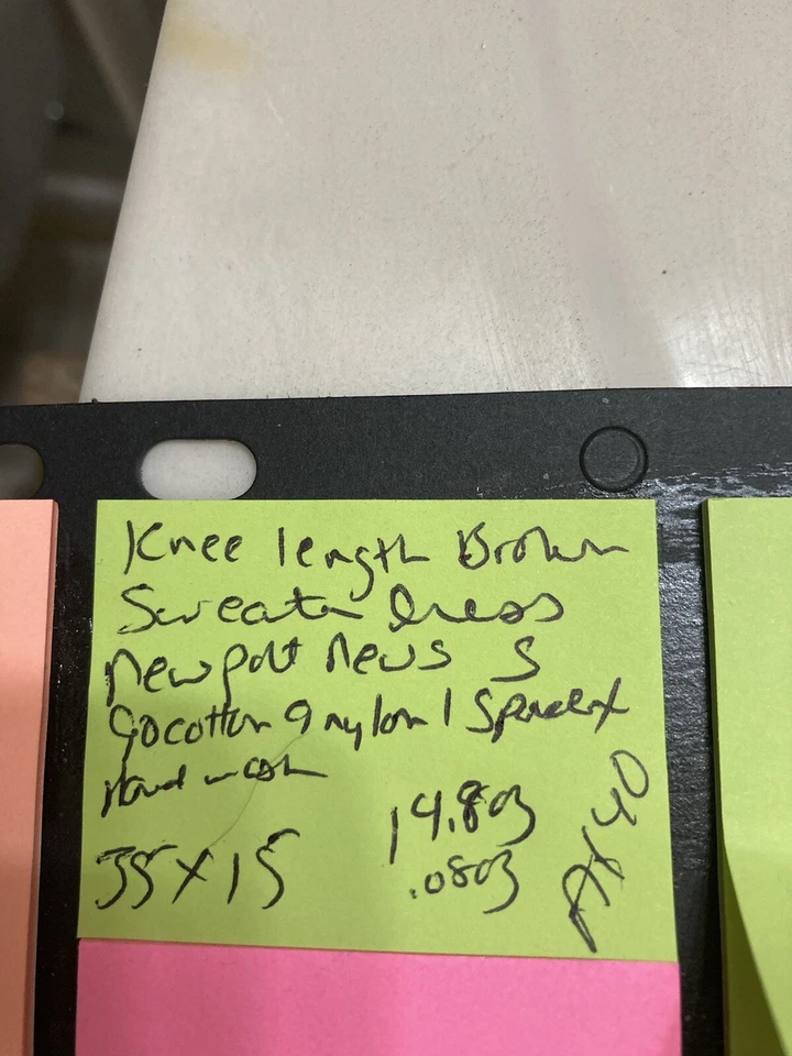 Vestido Suéter Newport News, Marrón, Pequeño, 90% Algodón-9% Nylon-1% Spandex, De Colección Foto 4 de 4
