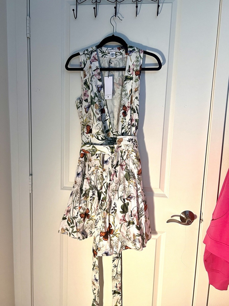 NWT CHRISTIAN LACROIX Linen Wrap Dress Sz M NWT CHRISTIAN LACROIX Linen Wrap Dress Sz M