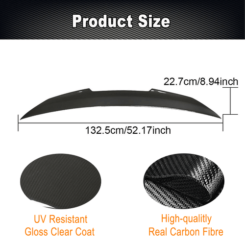 Für BMW E60 M5 520i 525i Carbon Spoiler Kofferraum Heckspoiler Lippe Heckflügel - Bild 9 von 14