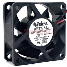 Nidec D06A-24TS8 01 6025 DC24V 0.15A 6CM 2-Wire Inverter Cooling Fan