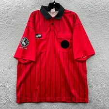 Official Sports Soccer Referee Shirt Mens XL Red International *