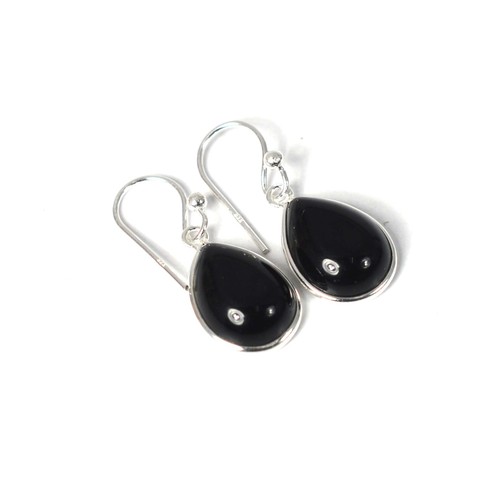 925 Solid Sterling Silver Green Onyx,Garnet Multi Stone Hook Earring Ji760 - Picture 10 of 81