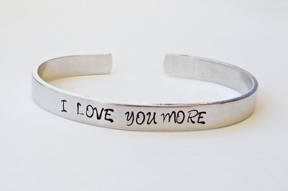 925 Plata de Ley Unisex Personalizar i Love You Más Pulsera/Pulsera Joyería