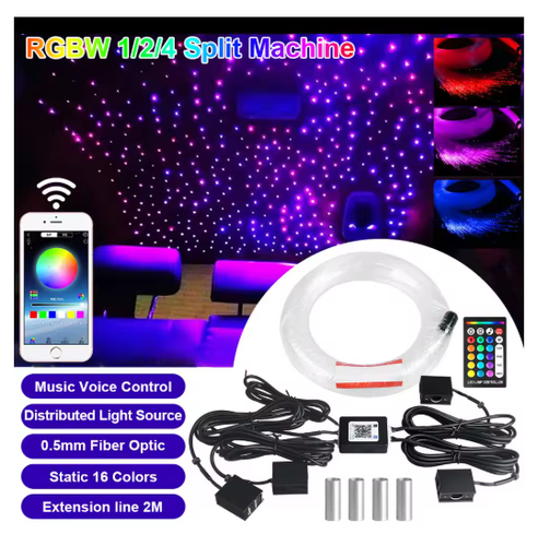 1200Pcs Home Car Headliner Star Light Kit Roof Twinkle Ceiling Light Fiber Optic