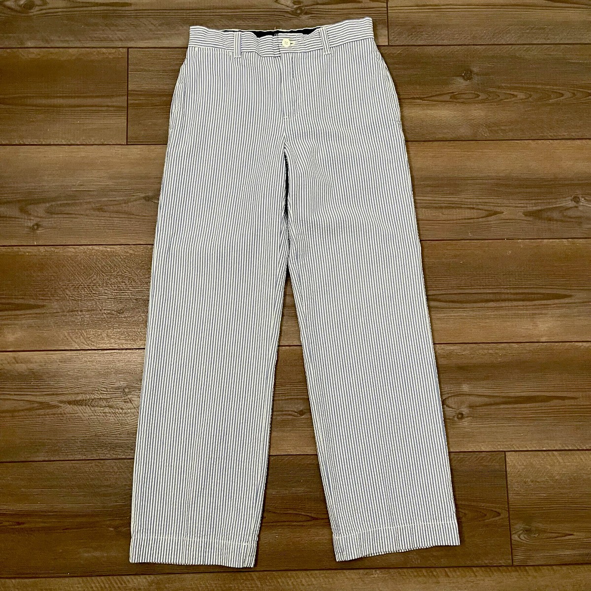 Polo Ralph Lauren Boys 14 Blue/White Pinstripe Seersucker