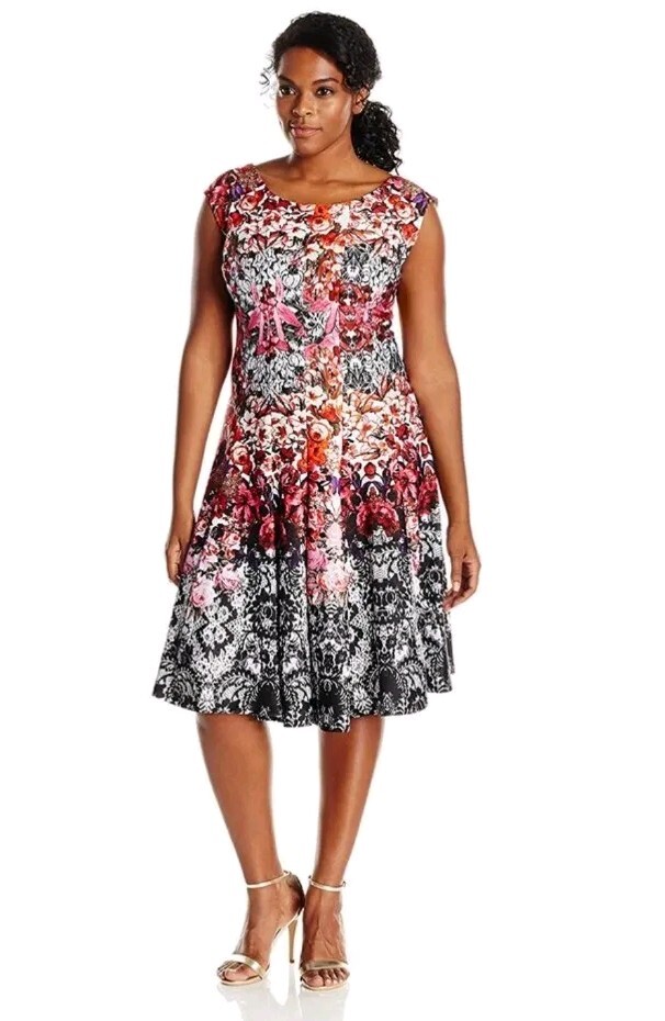 Julian Taylor All Over Floral Print A Line Fit Flare Dress Size 16 NEW | eBay Julian Taylor All Over Floral Print A Line Fit Flare Dress Size 16 NEW | eBay