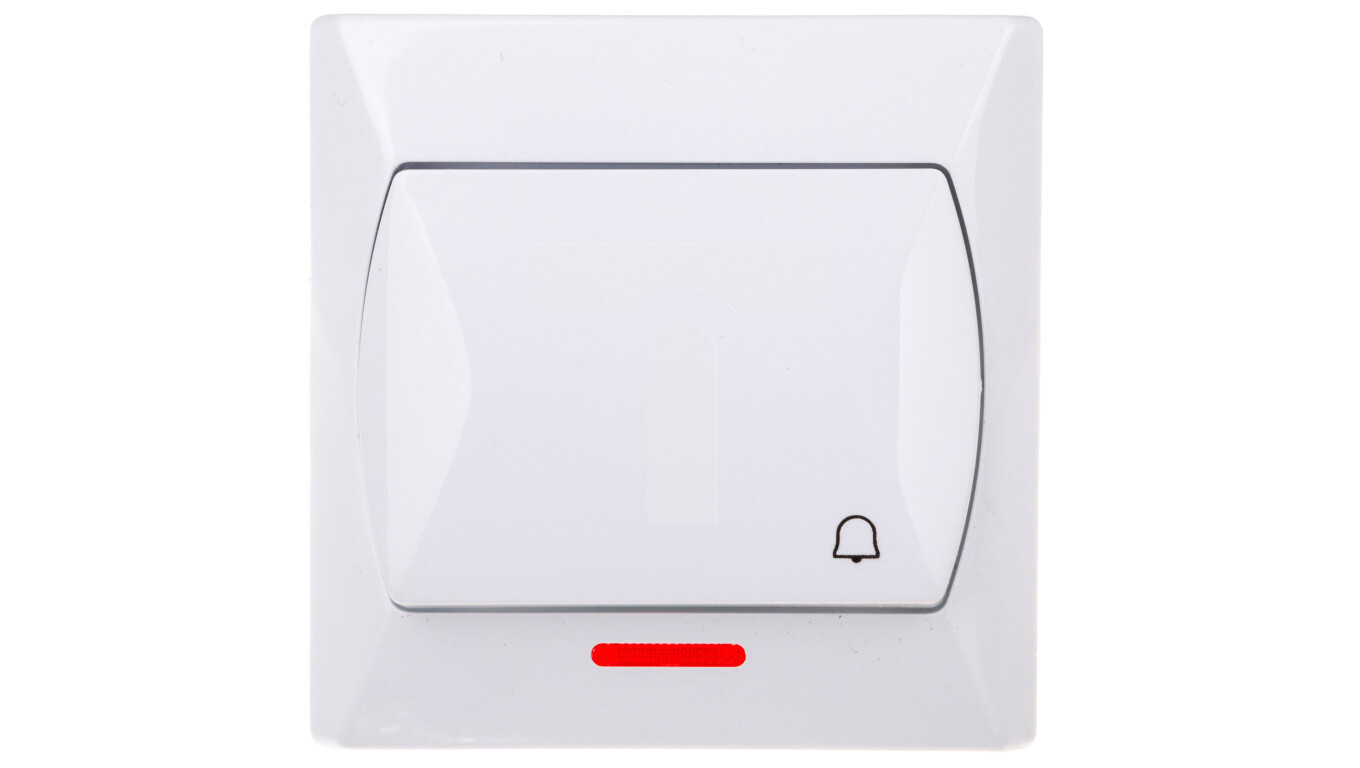 AKCENT Button / bell / with illumination white ŁP-6AS / 00 /T2UK