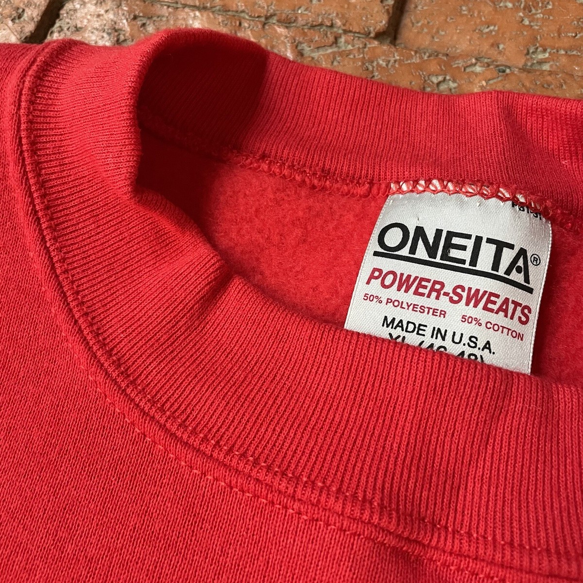 Vintage Oneita Deadstock 90s Sweatshirt Red XL Made In USA Vintage Oneita Deadstock 90s Sweatshirt Red XL Made In USA