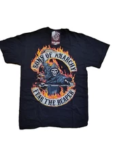 Sons of Anarchy Road Gear Fear The Reaper  T-Shirt Mens Medium Black NEW  w Tag