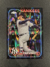 2024 Topps Chrome Update Jose Trevino Black RayWave Refractor 6/10 Yankees USC99
